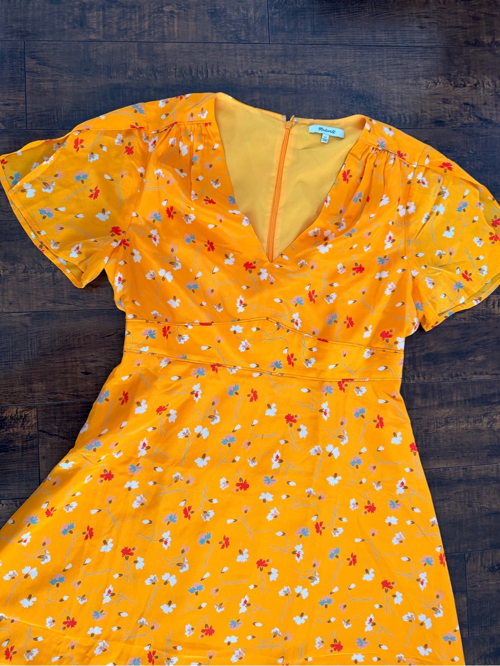Madewell Yellow Floral Mini Dress - Picture 7 of 7